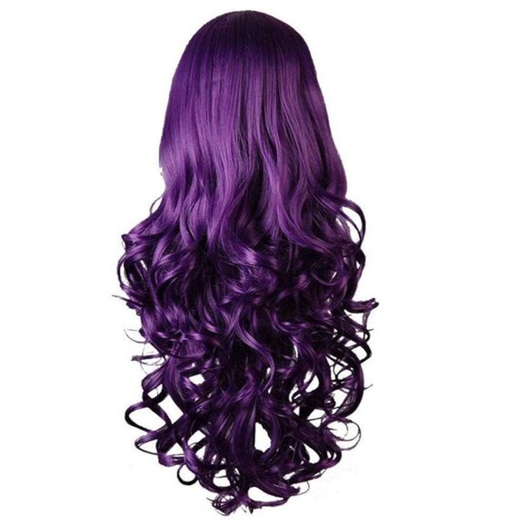 Curly Cosplay Wig Purple Halloween Wig main image 5